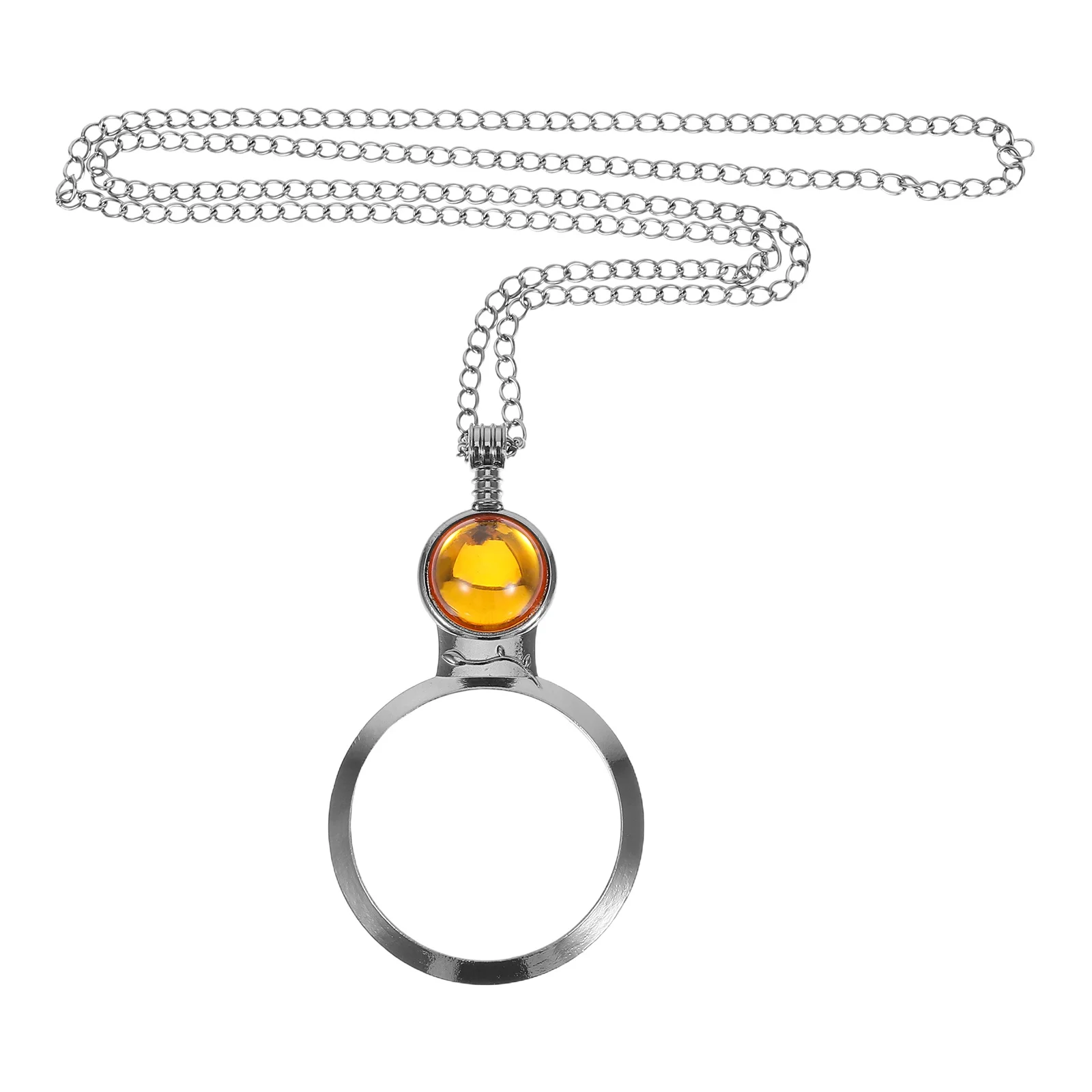 

8X Magnifying Glass Necklace Vintage Magnifier Pendant Necklace for Reading Books Newspapers Crafts Jewelry Inspection Portable