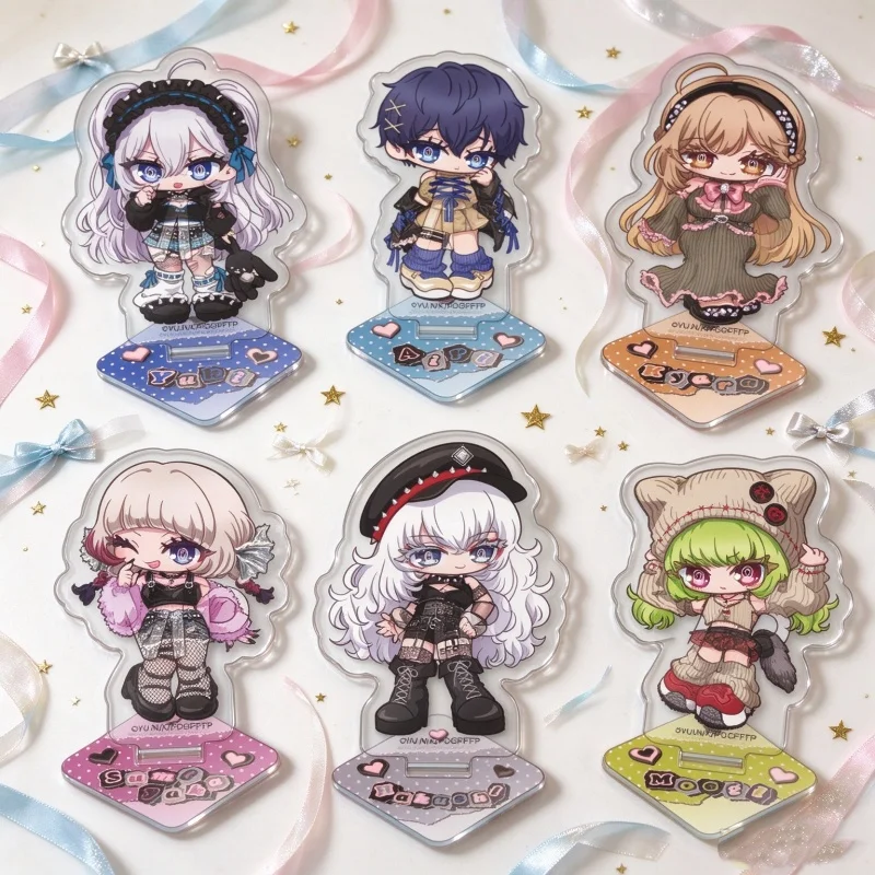 Exquisite Products Acrylic Stand Figure Keychain Anime Playing Death Games to Put Food on the Table10CM Yuki,Hakushi,Airi,Beniya