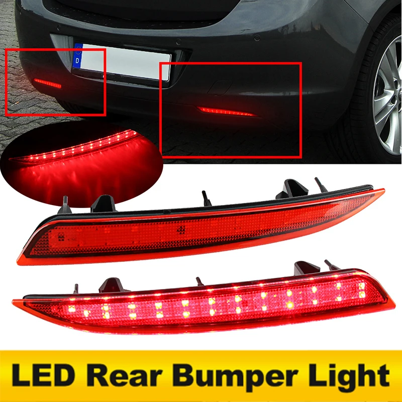 2 قطعة LED المصد الخلفي عاكس أضواء لأوبل/فوكسهول أسترا J MK VI 5-باب هاتشباك (ليست لأماذيل GTC) 09-12 OEM:1223027