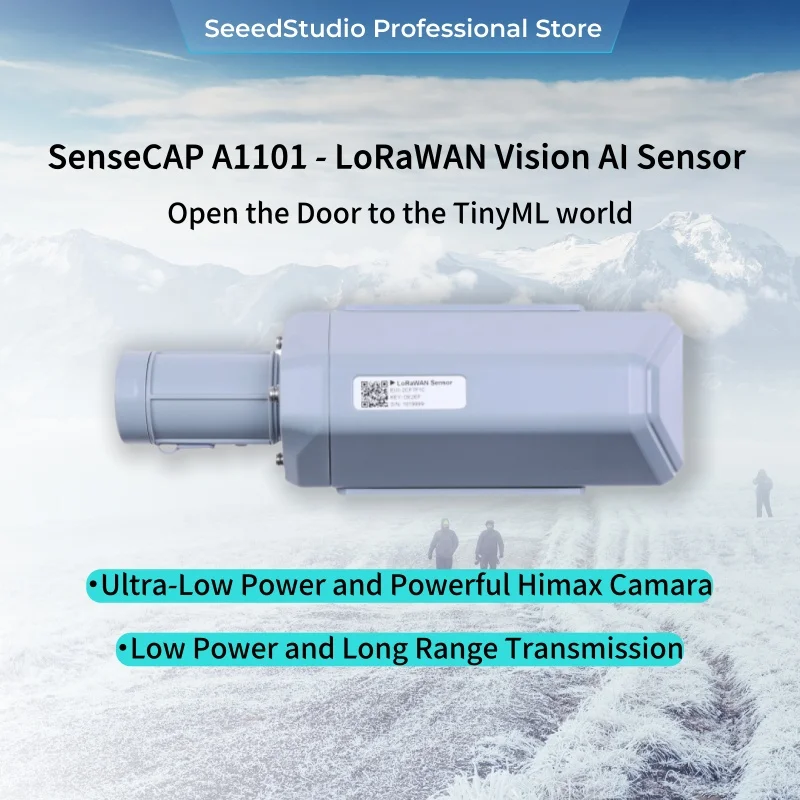 SenseCAP A1101 LoRaWAN Vision AI Sensor Camera TinyML Edge AI Smart Image Recognition Sensor Supports TensorFlow Lite, Battery