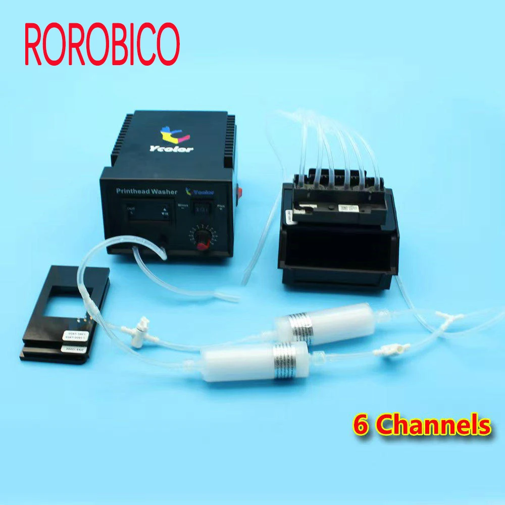 Printhead DTF Ink Clogged Cleaning Machine Washer Cleaner Flush Machine Clean Kit For Epson L1800 L805 1390 i3200 4720 XP600 DX6