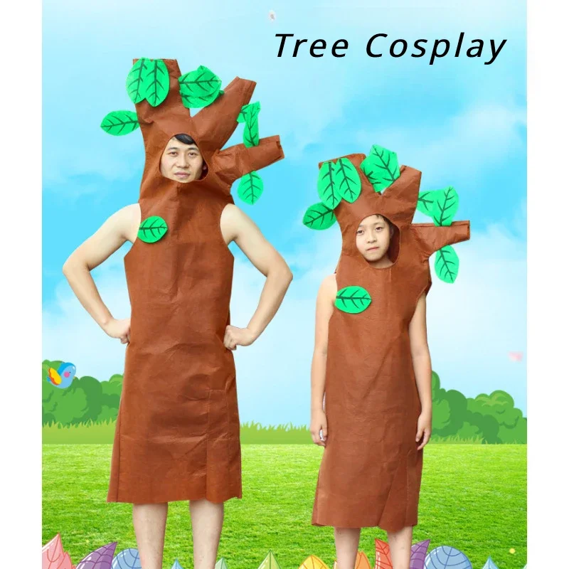 

Child Tree Costume Family Plant Cosplay Jumpsuit Baby Role Play Clothes Kid Suit Stage Performence Bodysuit for Carnival Party