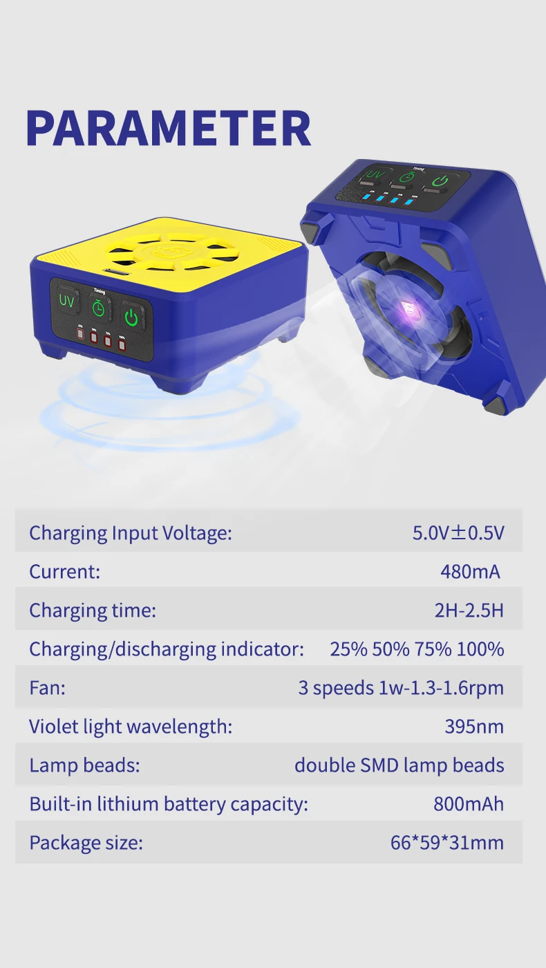 MONTEUR CUV-3 UV-uithardingslamp en koelventilator Warmteafvoer voor mobiele telefoon Tablet Moederbord Groene olie-uitharding Reparatietools
