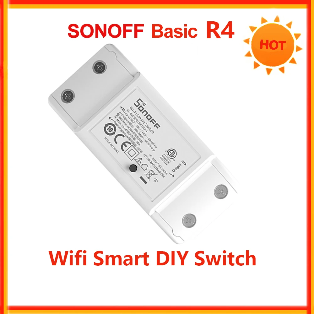 SONOFF 기본 R4 와이파이 스마트 스위치, 스마트 홈 자동화 모듈, DIY 타이머 스위치, 스마트 인터럽터, eWelink, Alexa와 함께 작동