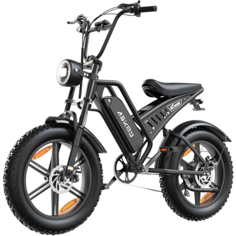 

All-Terrain Fat Tire Electric Bike: 1500W Peak Motor, 28MPH Speed, 60 Miles PAS Range, 48V15Ah Removable Battery, 20 Mountain D