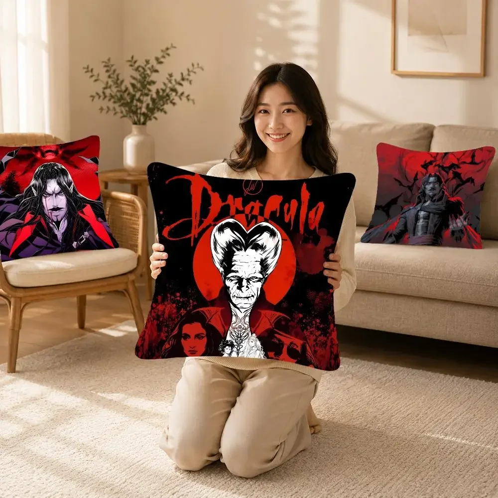 Horror-Novel B-Bram Stoker's Dracula Cushion Cover Bedroom bed reading backrest cushion Festive plush holiday Soft plush throw