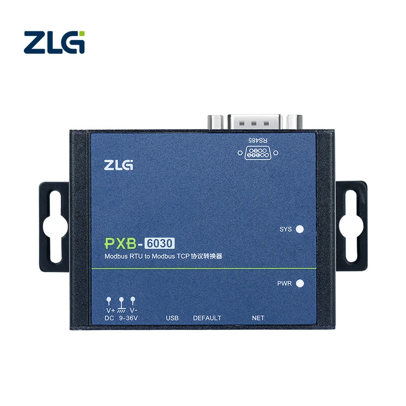 

ZLG PXB-6030 Modbus RTU/ASCII to TCP Converter 10/100M Ethernet Isolated RS485 Adapter 9-36V