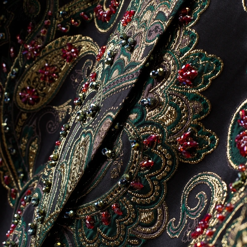 Jacquard Bronzing Heavy Bead Single-breasted Trench Coat Womne 2025 Autumn New Loose Round Neck Commuter Coat Loose Coats Trench