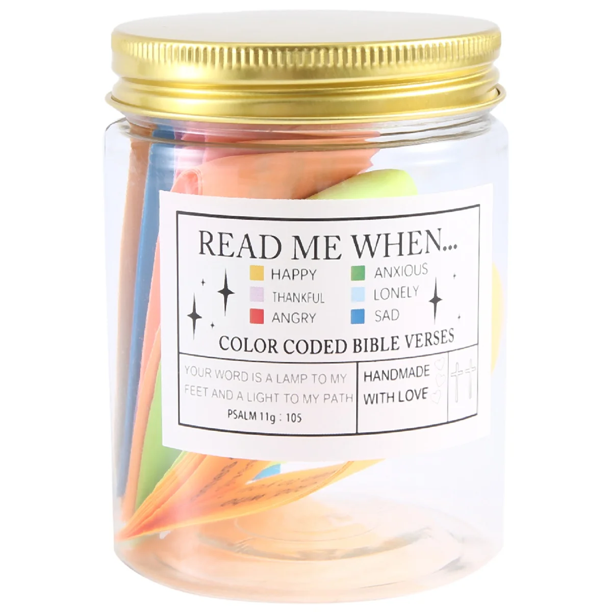 Jesus Scripture Jar Bible Verses Scripture Jar Color Coded Cards for Reading in Different Moods Christian Bible Gifts