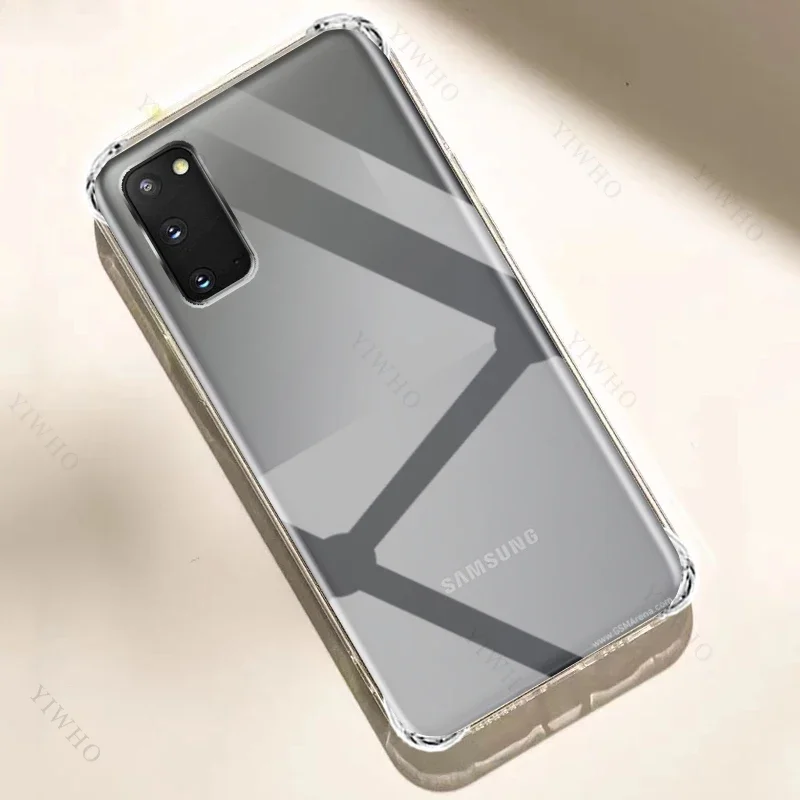 Clear Phone Case For Samsung Galaxy S20 5G SM-G981 Shockproof Thickened Transparent Case For Sansung S 20 Anti-scratch Cover TPU