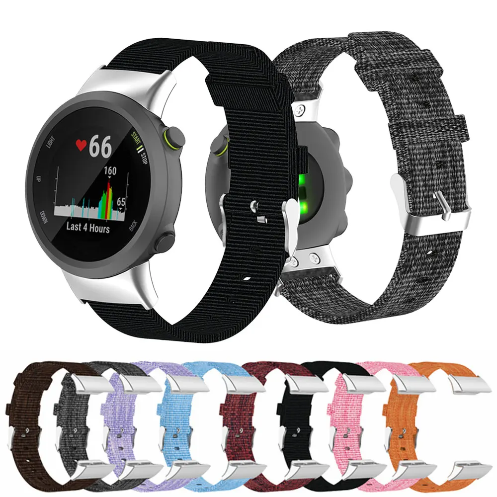 Nylonowy inteligentny pasek do zegarków dla Garmin Forerunner 45 45s sportowy pasek na rękę z narzędziem do Garmin Swim 2 bransoletka Correa akcesoria