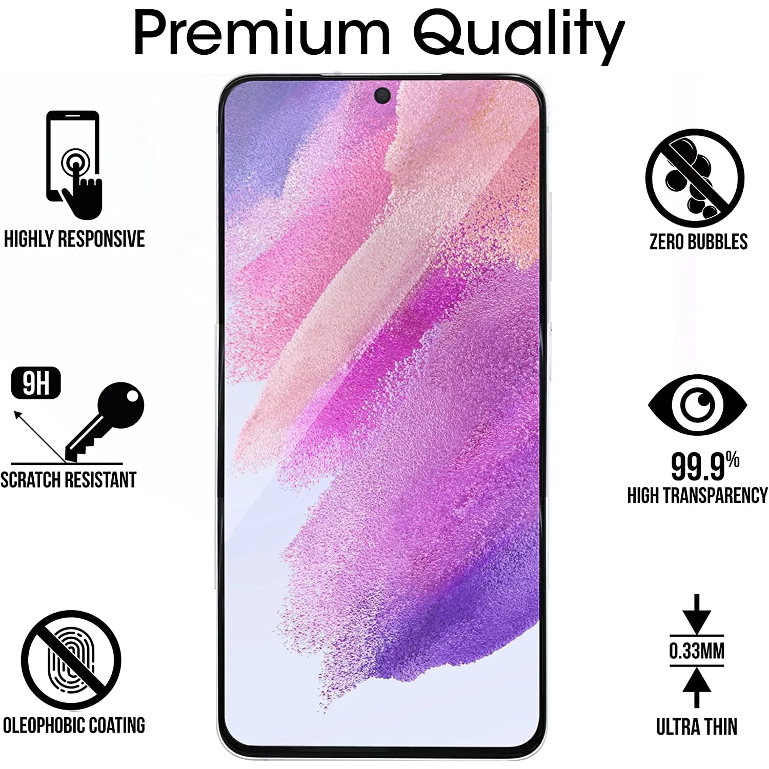 

HD Full Cover Tempered Glass For Samsung Galaxy A54 5G Film