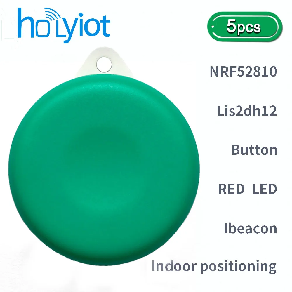 Holyiot 5 sztuk nRF52810 Bluetooth Beacon BLE 5.0 moduł o niskim zużyciu energii z czujnikiem akcelerometru pozycjonowanie w pomieszczeniach ibeacon