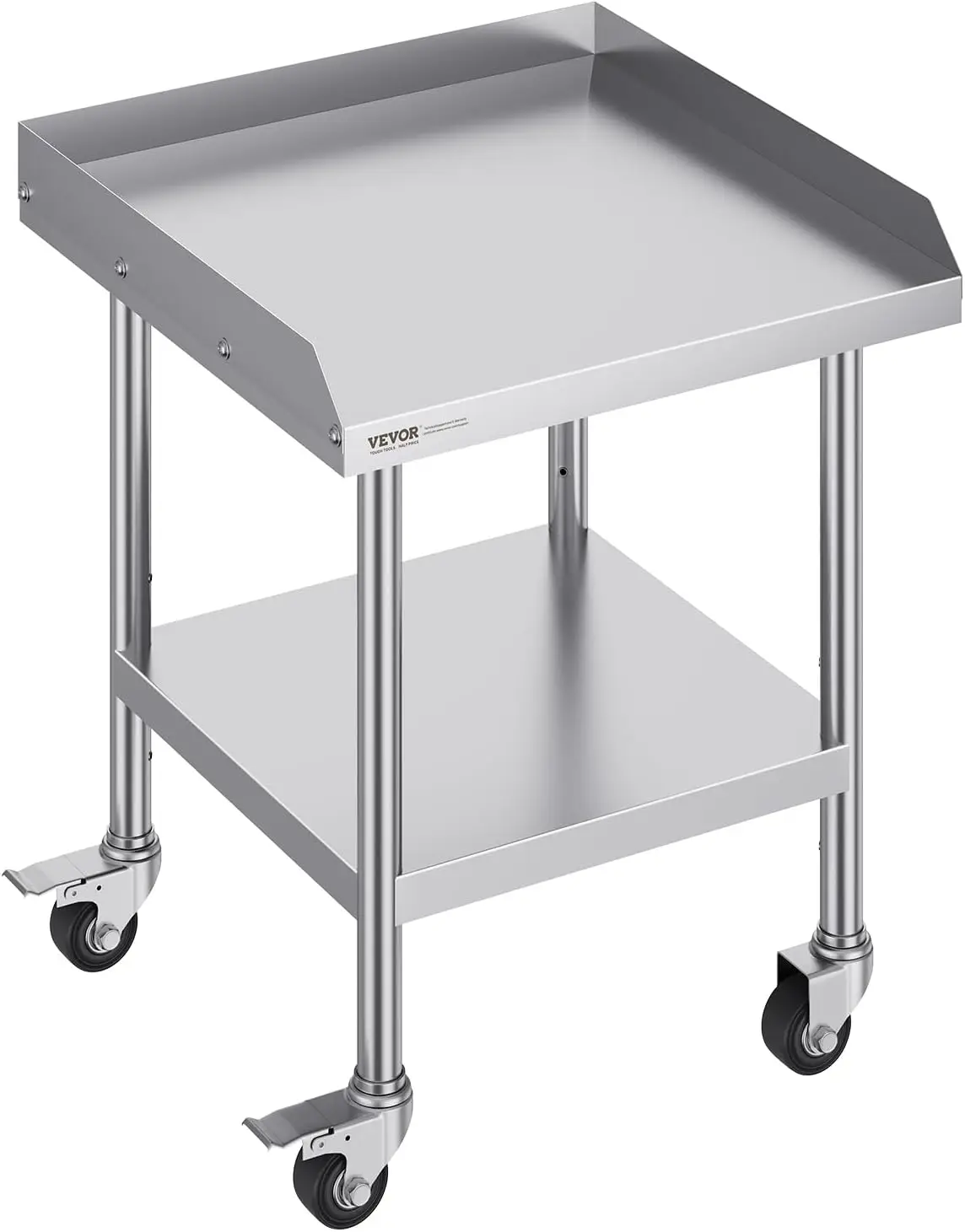 

Stainless Steel Work Table, 24x24x30 Inch Commercial Food Prep with Wheels, Heavy Duty for Restaurant Home Hotel