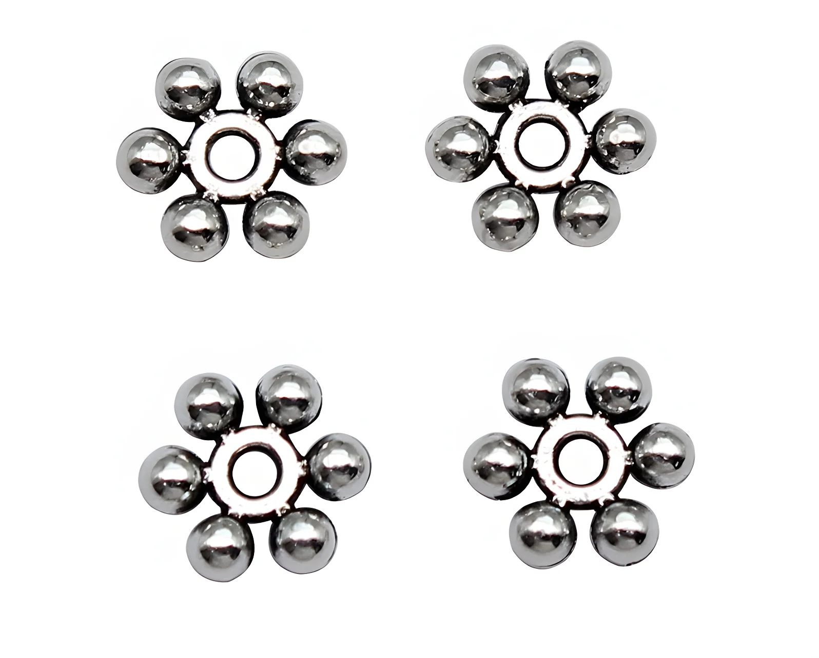 40pcs 7x7mm   Zinc alloy metal surface with tibetan silver color  bead for hande findings  T0064