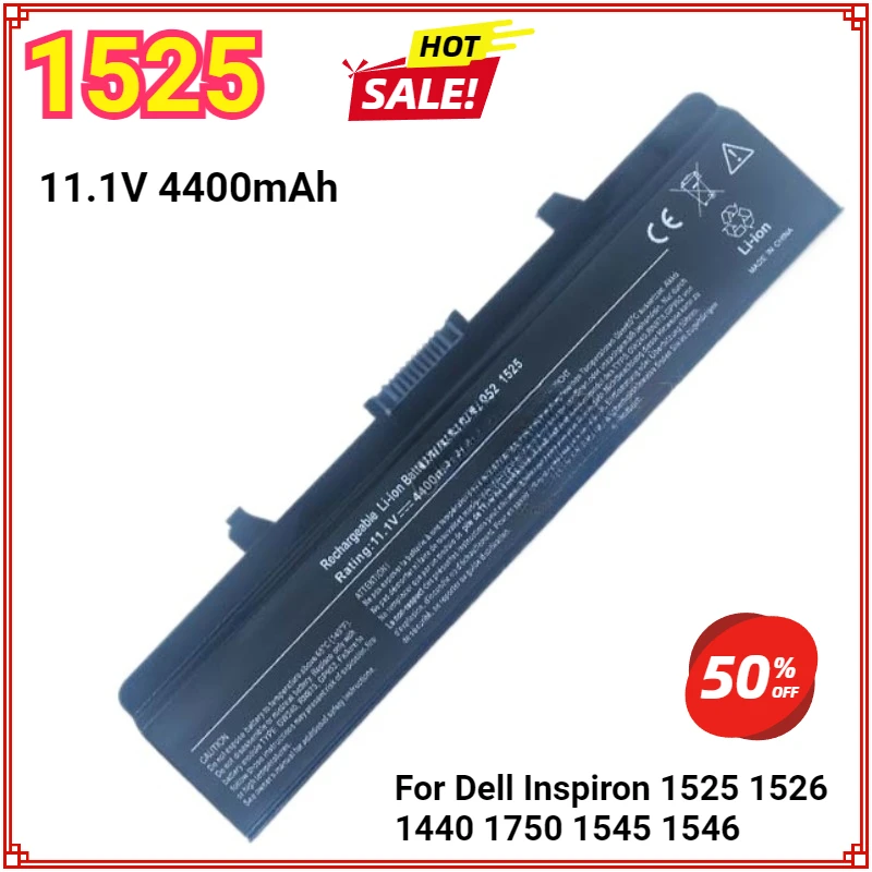 New Laptop Battery For Dell Inspiron GP252 GP952 1525 1526 1545 1546 X284g GW240 297 M911G RN873 RU583 XR693 RU586 6Cells