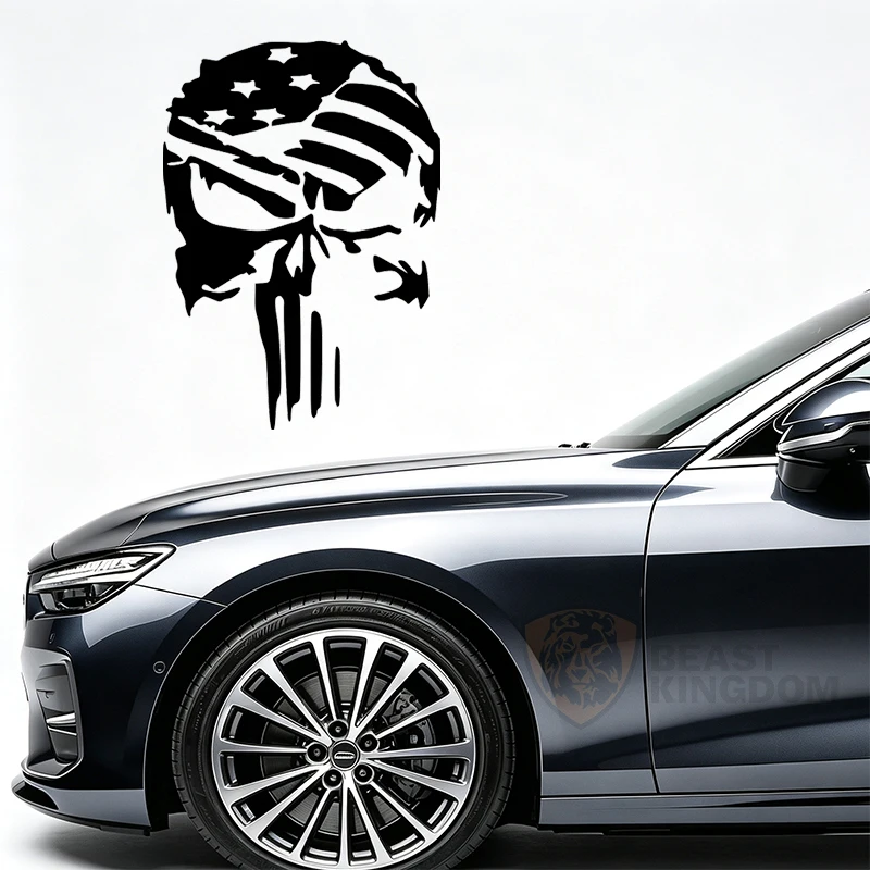 Car StickersWaterproof Decorative Car Sticker Vinyl Decal Durable for Car Auto Body Decoration American Flag SkullAuto Decor