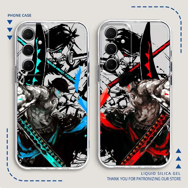 

One Piece Roronoa Zoro Art For Samsung Galaxy Note 20 10 F12 M23 F23 M14 F15 M54 M55 Ultra Plus 5G TPU Transparent Phone Case