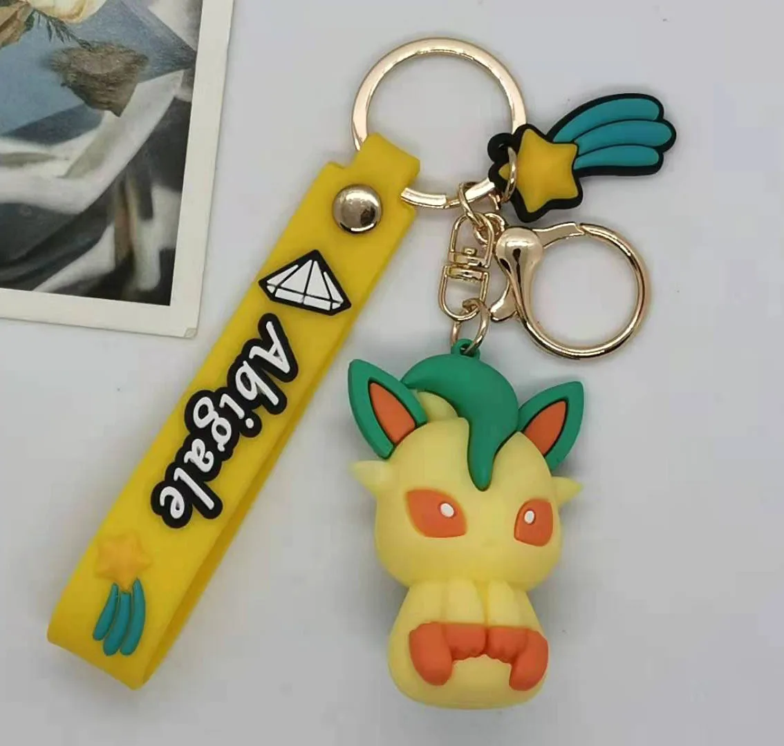 Pok é mon series keychains, cute couple bags, key pendants, gifts view 2
