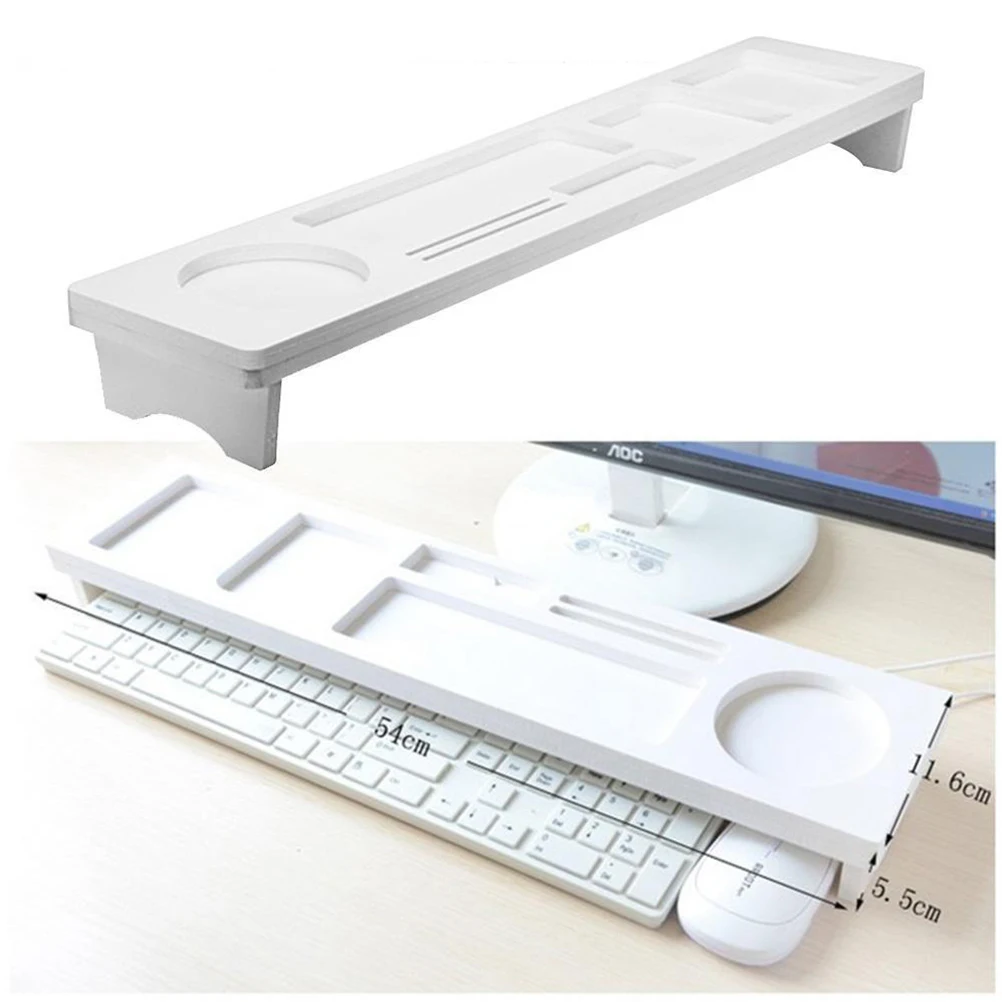

Keyboard Tray Organizer 7 Divided Areas Removable Waterproof Desktop Caddy Holder Notebook Stand Storage Shelf Over Keyboard
