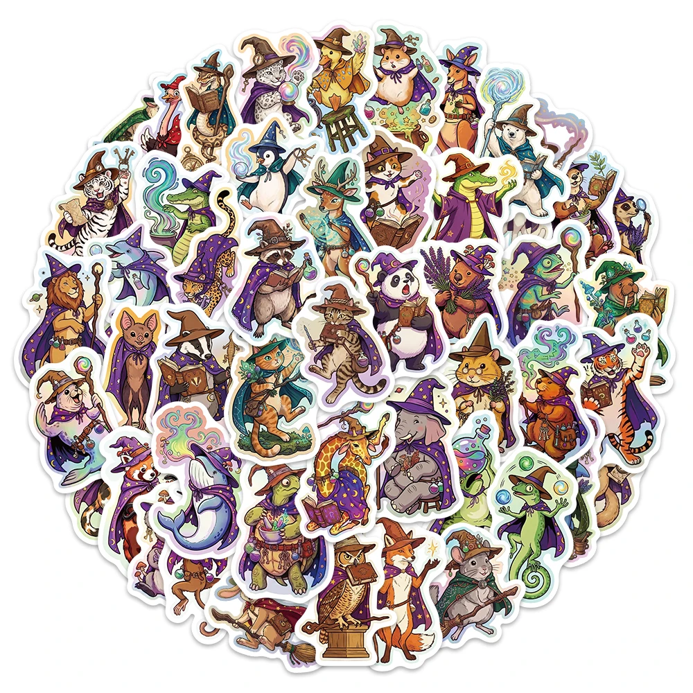 50PCS Cartoon Wizard Graffiti Stickers DIY Phone Cases, Postcards, Luggage, Laptop Speaker Waterproof Stickers