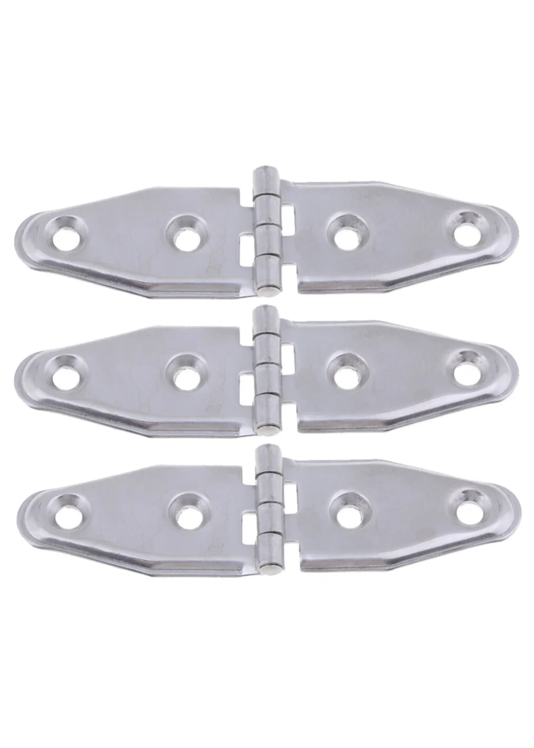 

3Pcs 316 Stainless Steel 4" Door Irregular Stamped Hinge For Deck Marine Window Cabinet Tool Box Hardware Accessories