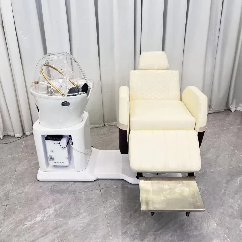 

-Hair Washing electric adjustable shampoo bowl chair rotated shampoo bed for barber shop