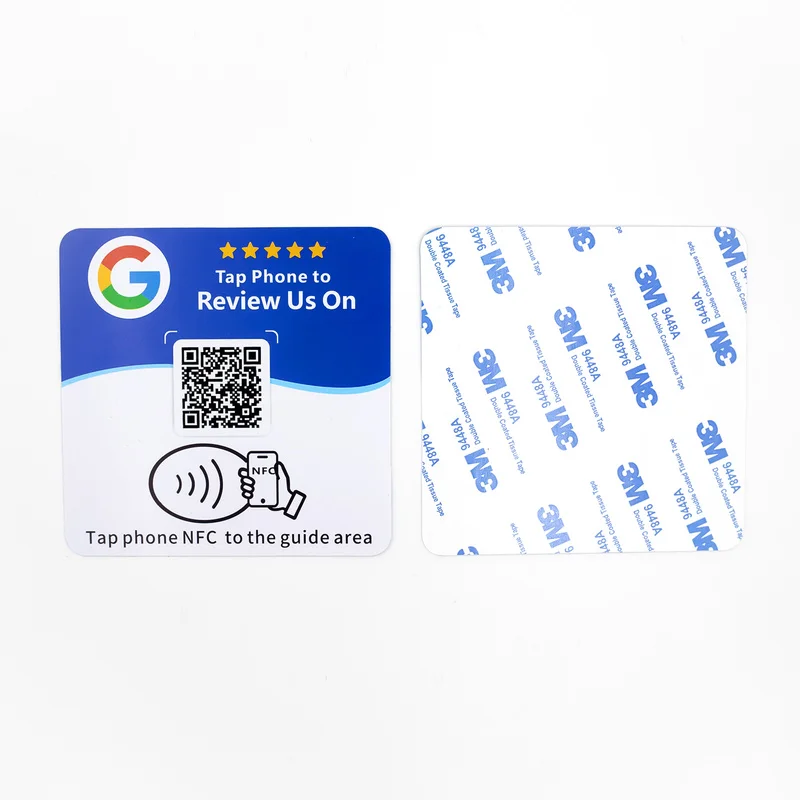 13.56MHz NTAG215 Tap Review NFC Sticker Ultra Thin 0.2cm Adhesive Tag Reusable Editable Dynamic QR for Business Feedback