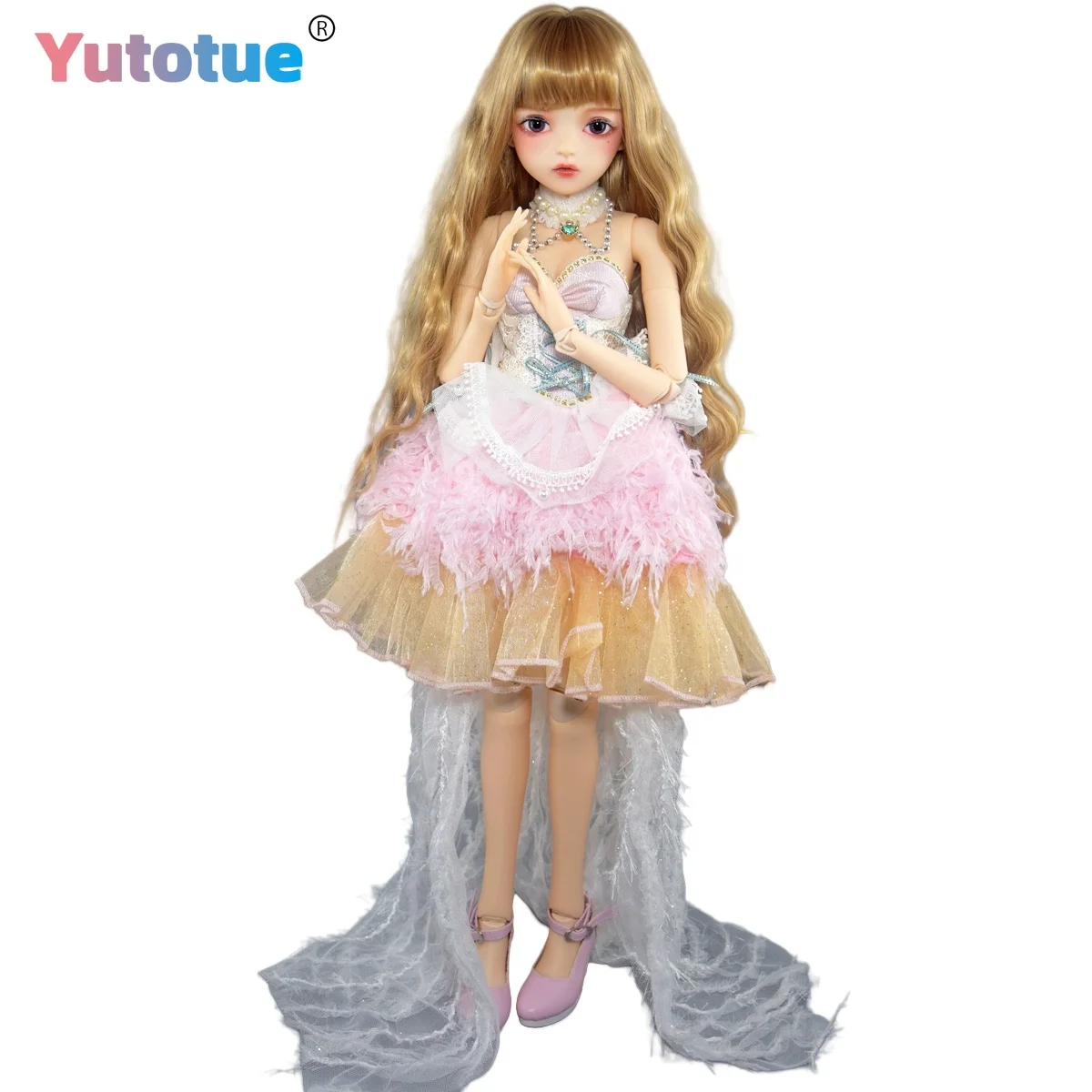 

YUTOTUE 60 см, кукла для девочек, игрушка BJD, 18 шарнирных тела, съемные модельные туфли, парики, реалистичный рождественский подарок