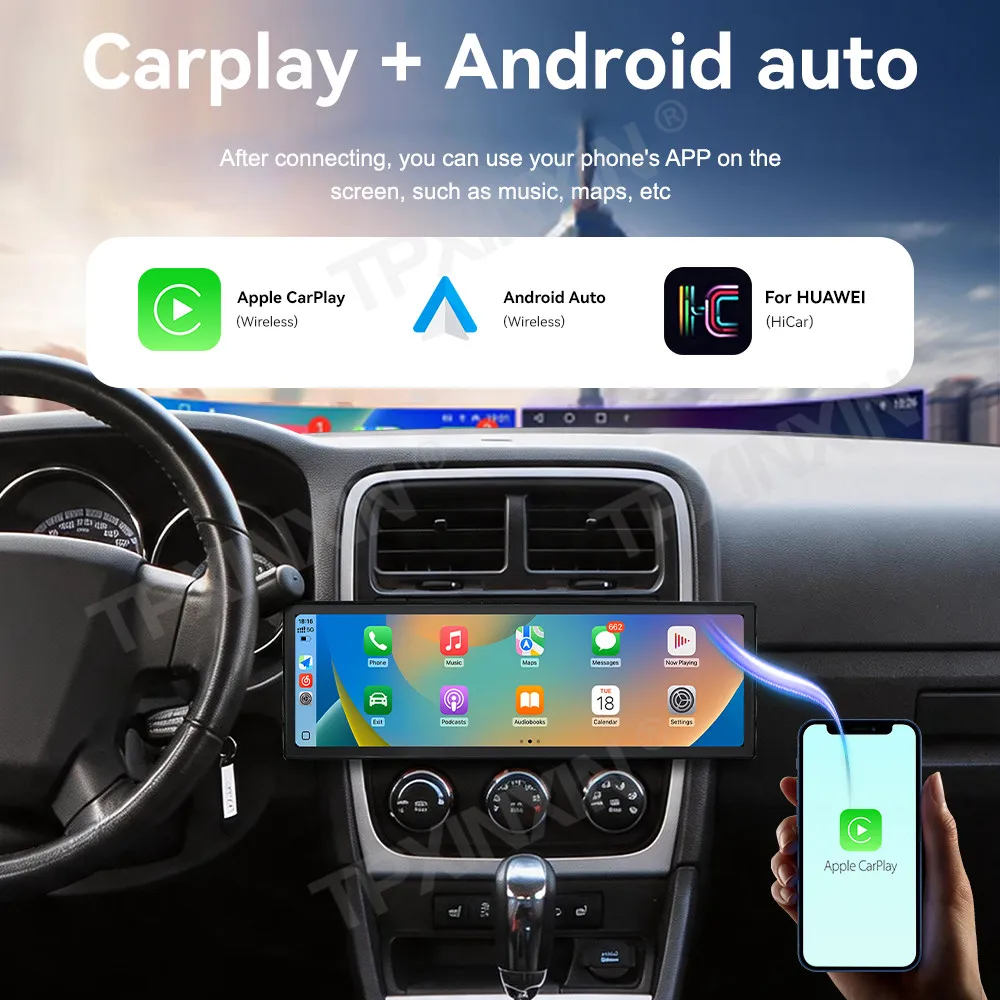 Car Accessories Radio For Dodge Caliber 2010-2012 Android Auto GPS Navigation Multimedia Stereo Receiver Head Unit Offline Maps