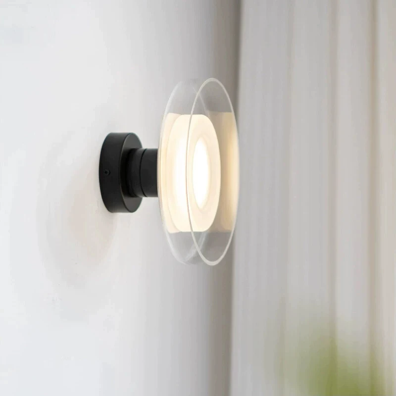 Round Glass Wall Lamps LED Corridor Aisle Lamp Minimalist Nordic Home Decoration Living Room Porch Bedroom Bedside Wall Lights