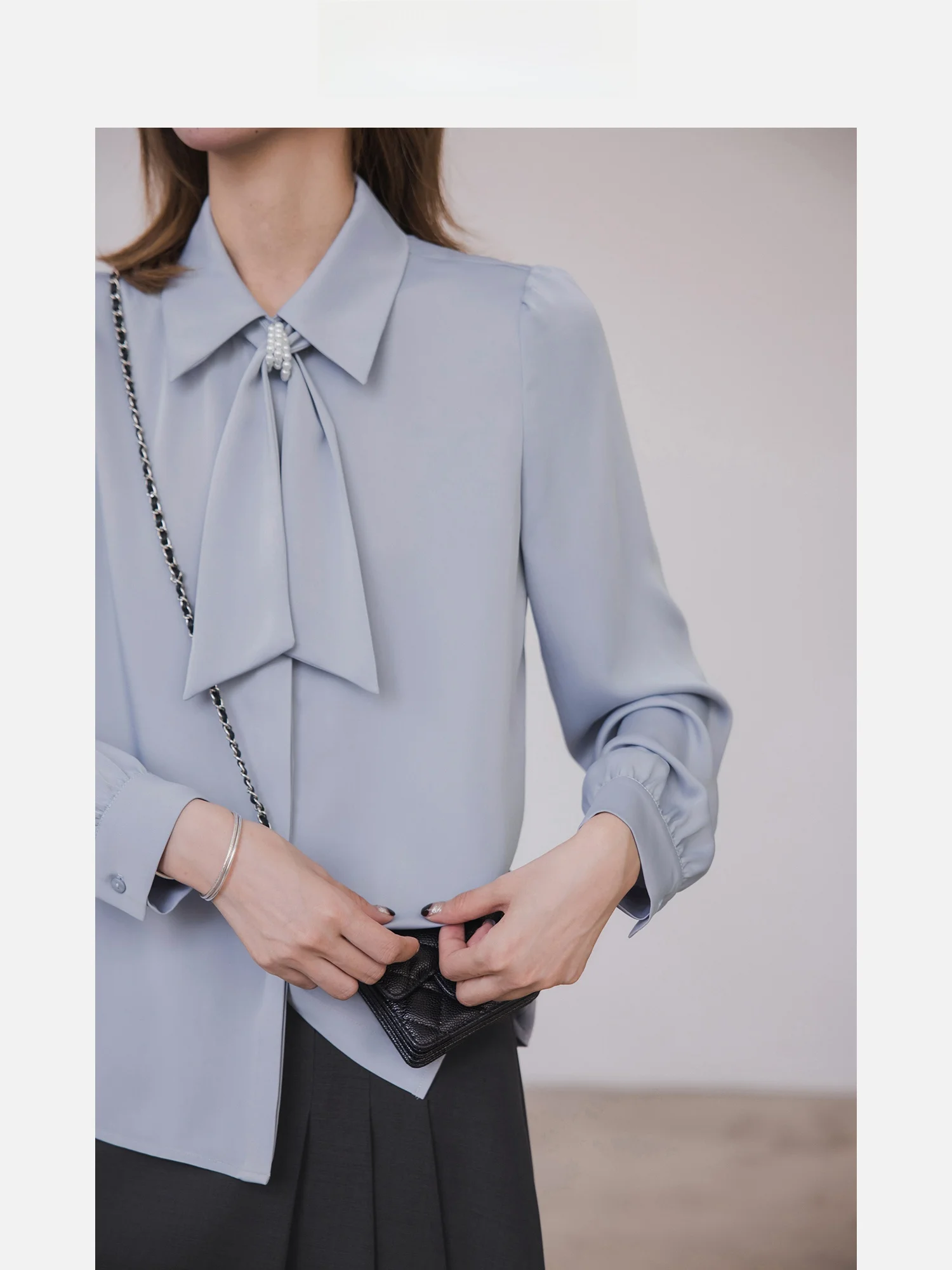 

Ele Simple Design Commute irt для женщин, осенняя новая мода, универсальная прямая трубка Bubble Sve, смесь полиэстера irt