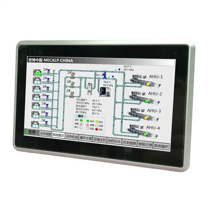 Milesgo 7inch HMI PLC all in one support BACnet monitor remotely by MQTT Logic programming control for IOT Smart Building BTL