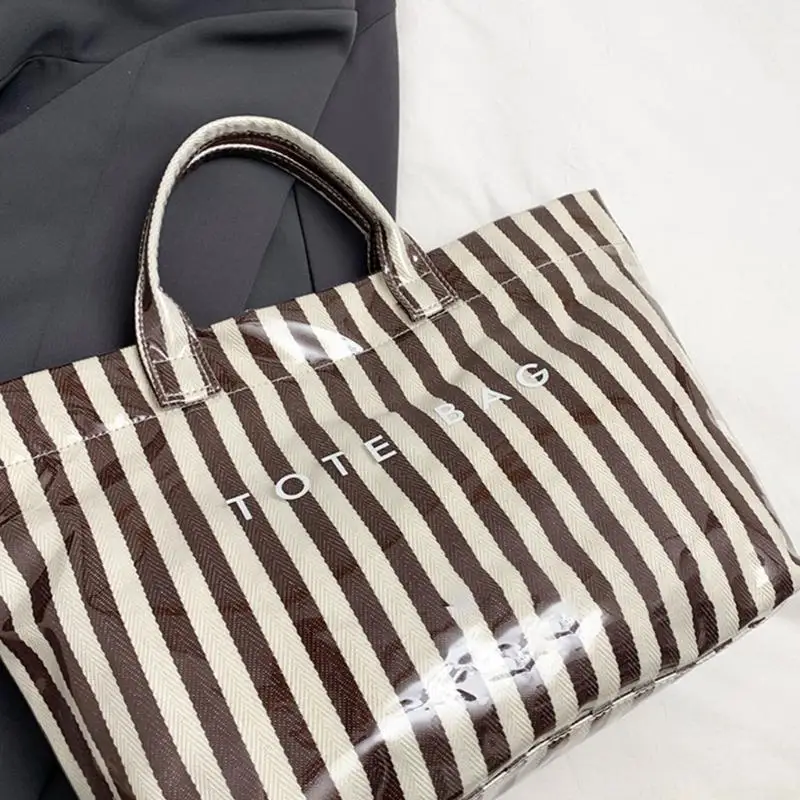 

X90D Стильная сумка для пассажиров Essential с верхней ручкой из смеси холста из ПВХ с прозрачной полосой