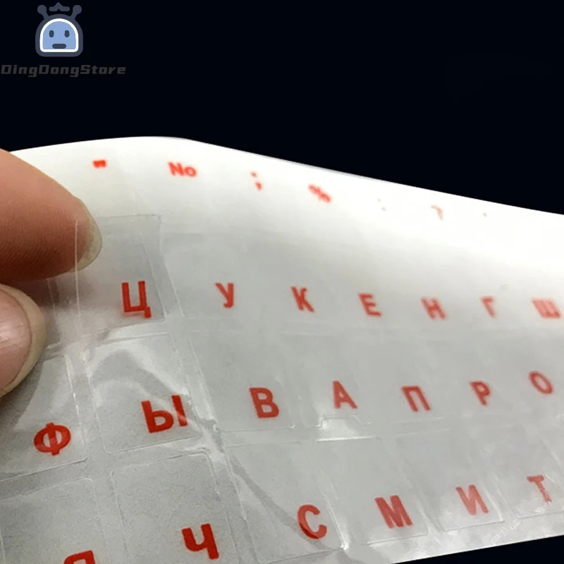 Universal Russian Transparent Keyboard Stickers For Laptop Letters Keyboard Cover For Notebook Computer PC Dust Protection