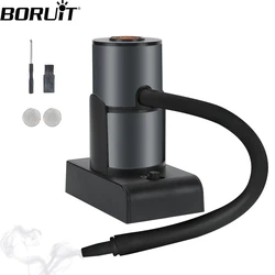 BORUiT SK301 Smoke Infuser Portable Cuisine Molecular Machine Cold Smoke Generator BOX Meat Burn Bar Cooking Smoking Gun for BBQ