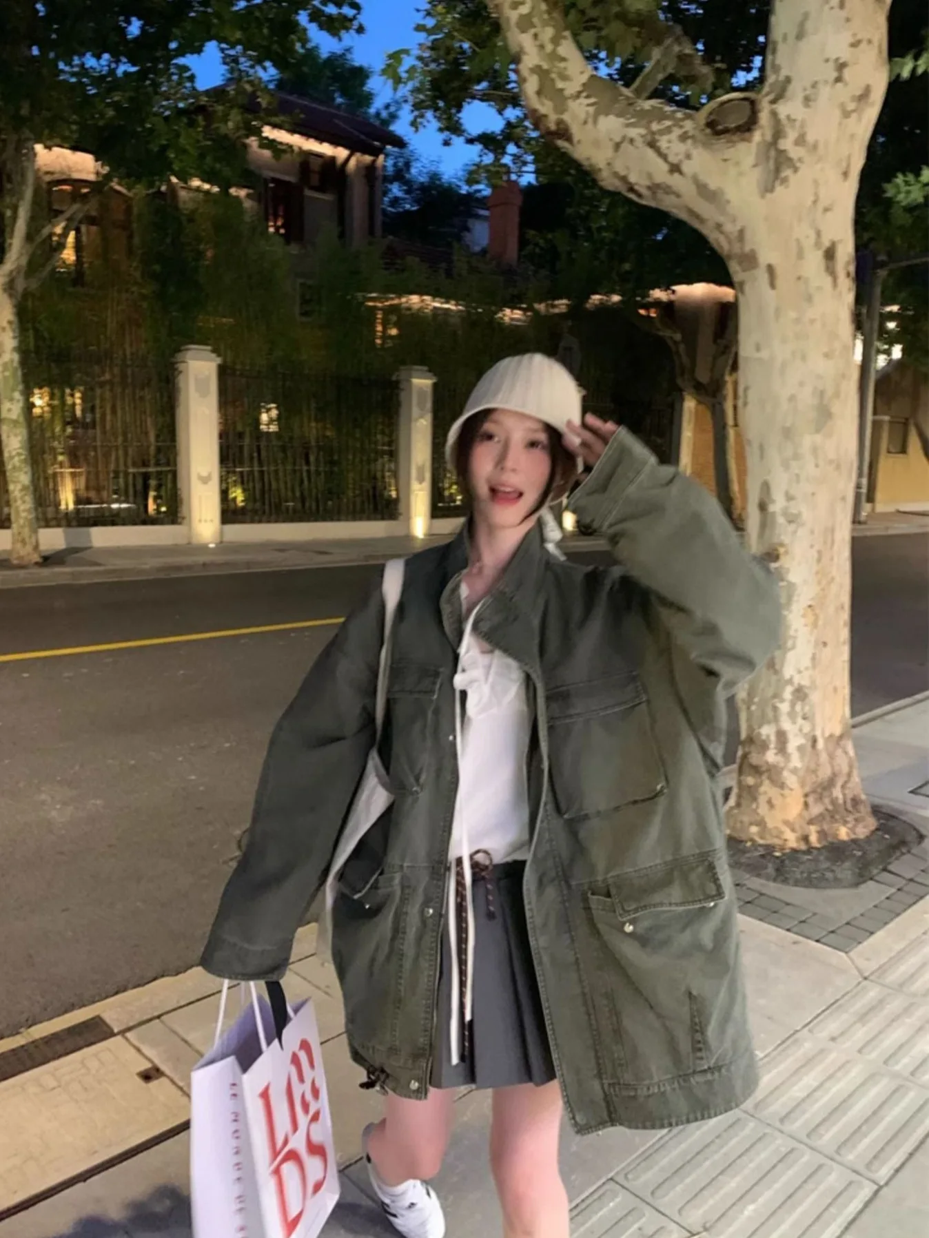 

East Gate Bomber Jaet, женская винтажная свободная утягивающая повседневная рабочая одежда с хлопковой подкладкой, верхняя одежда, универсальная средней длины на молнии