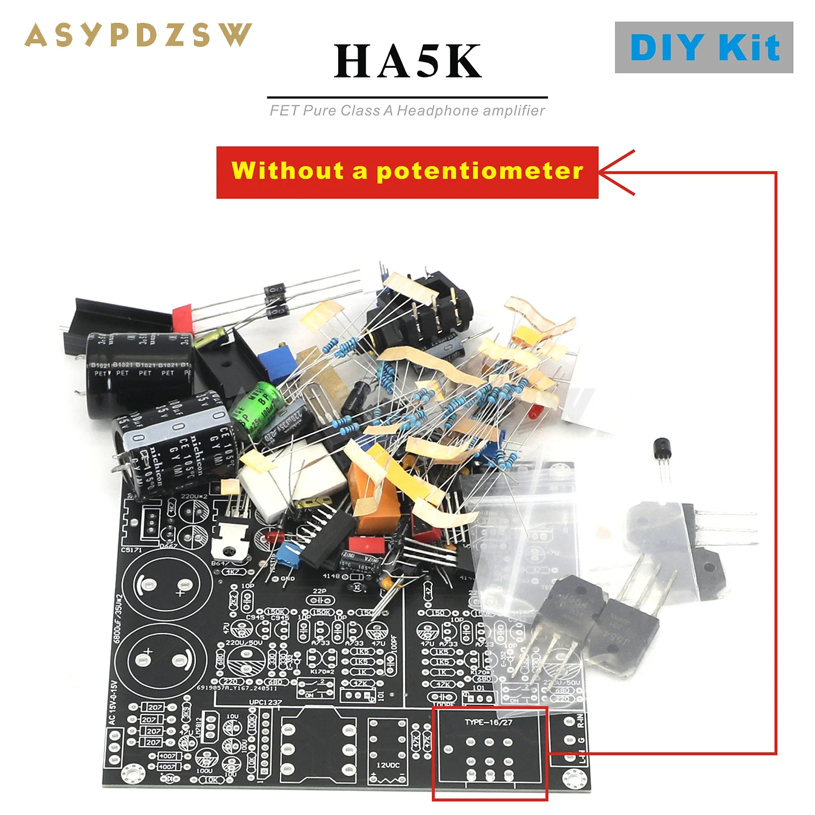HA5K FET Reiner Class-A-Kopfhörerverstärker DIY-Bausatz/Fertigplatine basierend auf dem Audio Technica HA5000 Verstärkerschaltkreis – Detail 1