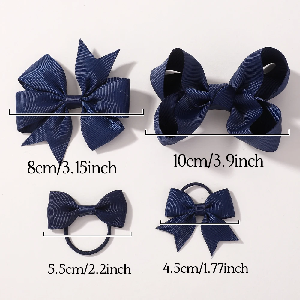 9 pièces/ensemble ruban enfants nœuds pour femmes filles belle joie nœud papillon Clips cheveux corde Boutique enfants bandeau cheveux accessoires