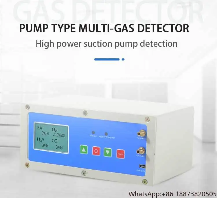 hot sale  pump type multi-gas monitor multi-gas tester  for 4-in-1 gas detecting device