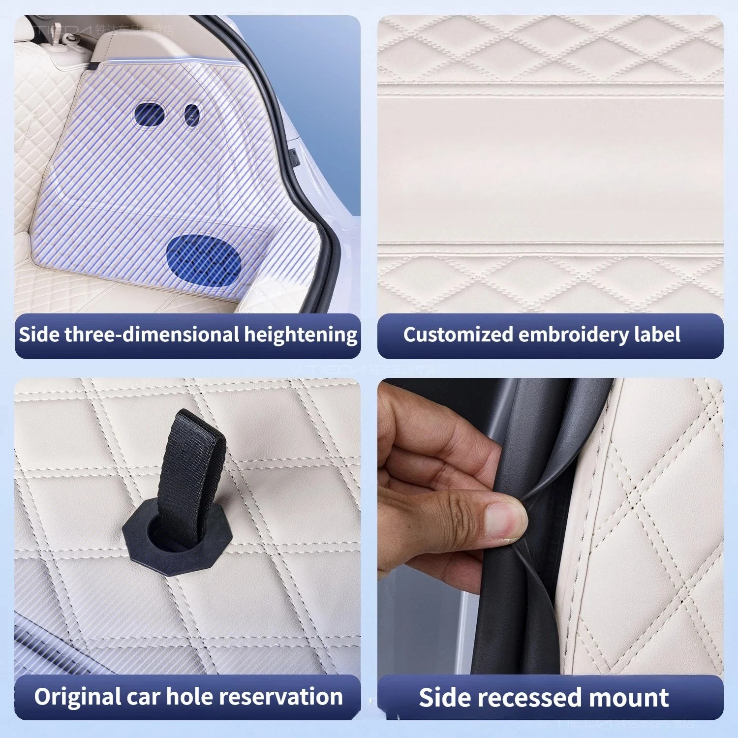 

Car Trunk Mat For NIO Firefly Full Surrounded Waterproof Stain-Resistant Leather Pad Trunk Storage Area Protection Accessories