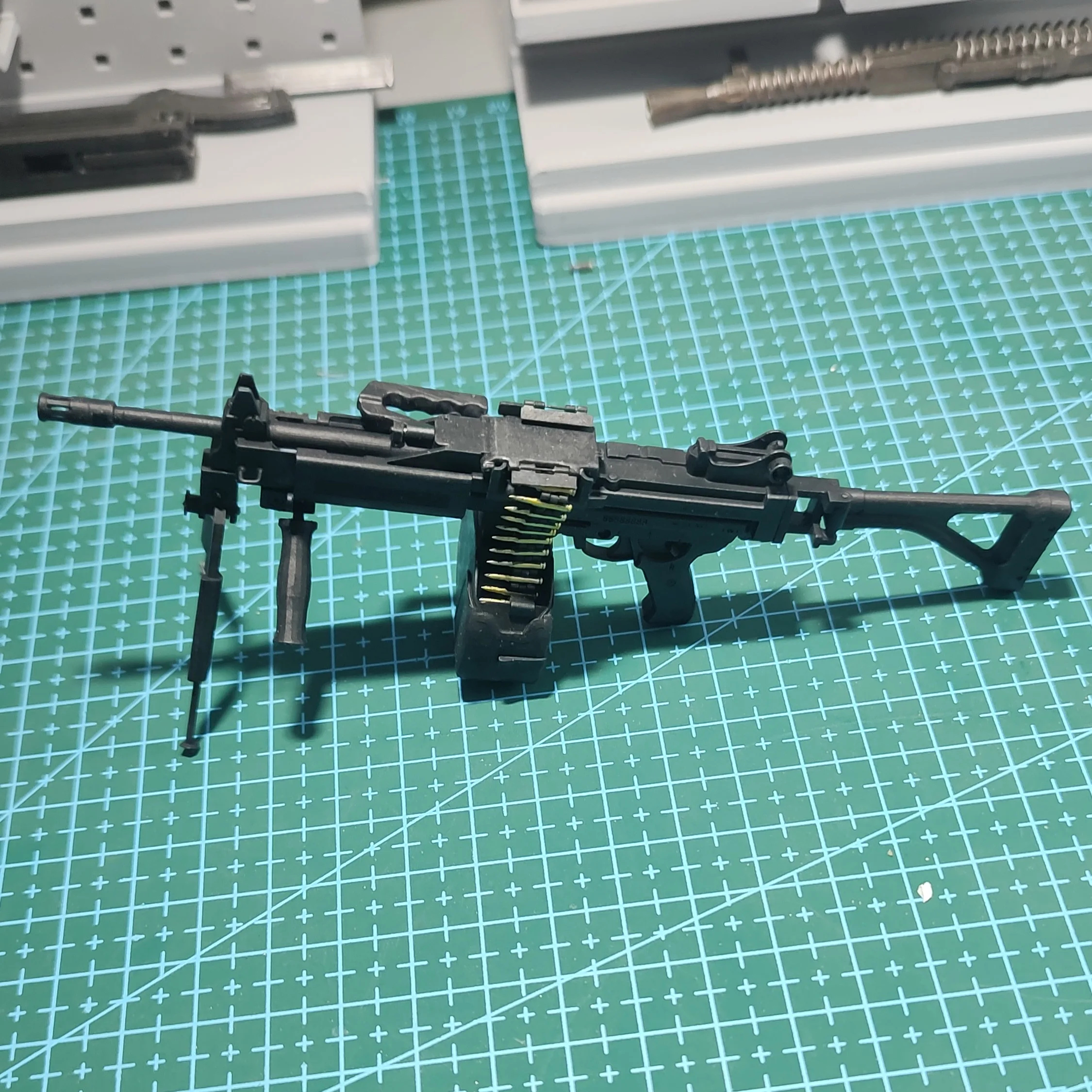 ثلاثية الأبعاد مطبوعة 1/6 مقياس Negev NG7 رشاش نموذج مصغر مسدس لعبة لشخصيات العمل 12 بوصة #1