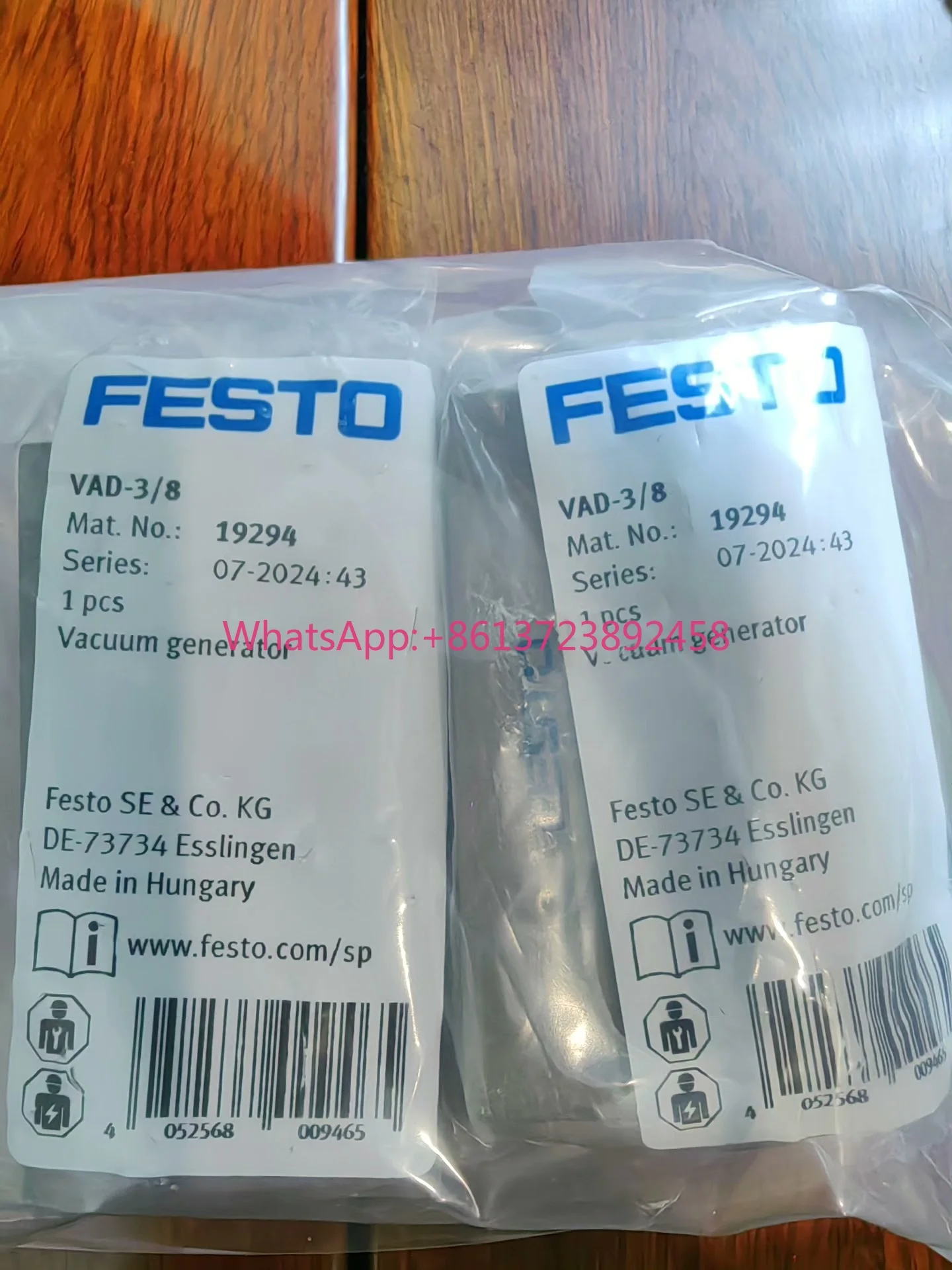 Festo cylinder VAD-3/8 19294 brand new original genuine