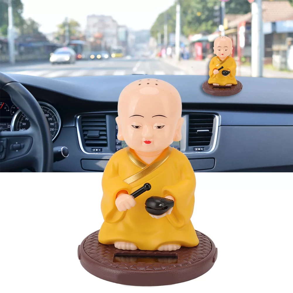 Monk Car Interior Cute Monk Car Ornament Automatic Waving Beautiful Present Car Interior Decoration Home Decoration