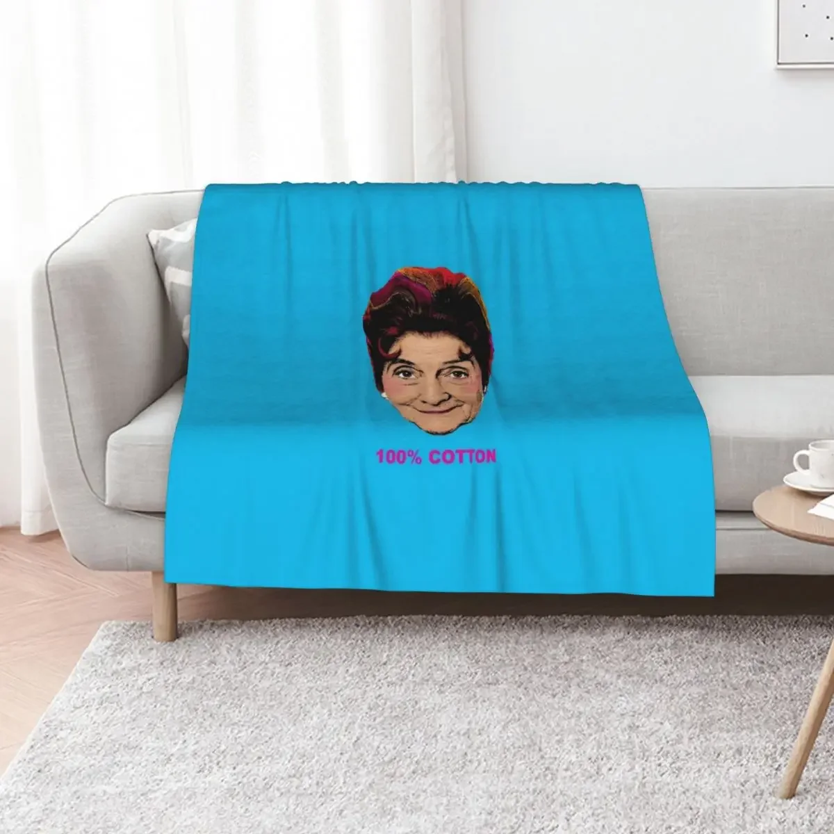 

100 Cotton - Dot Cotton Essential T-Shirt Throw Blanket Heavy Decorative Sofas blankets and throws Hairy Blankets