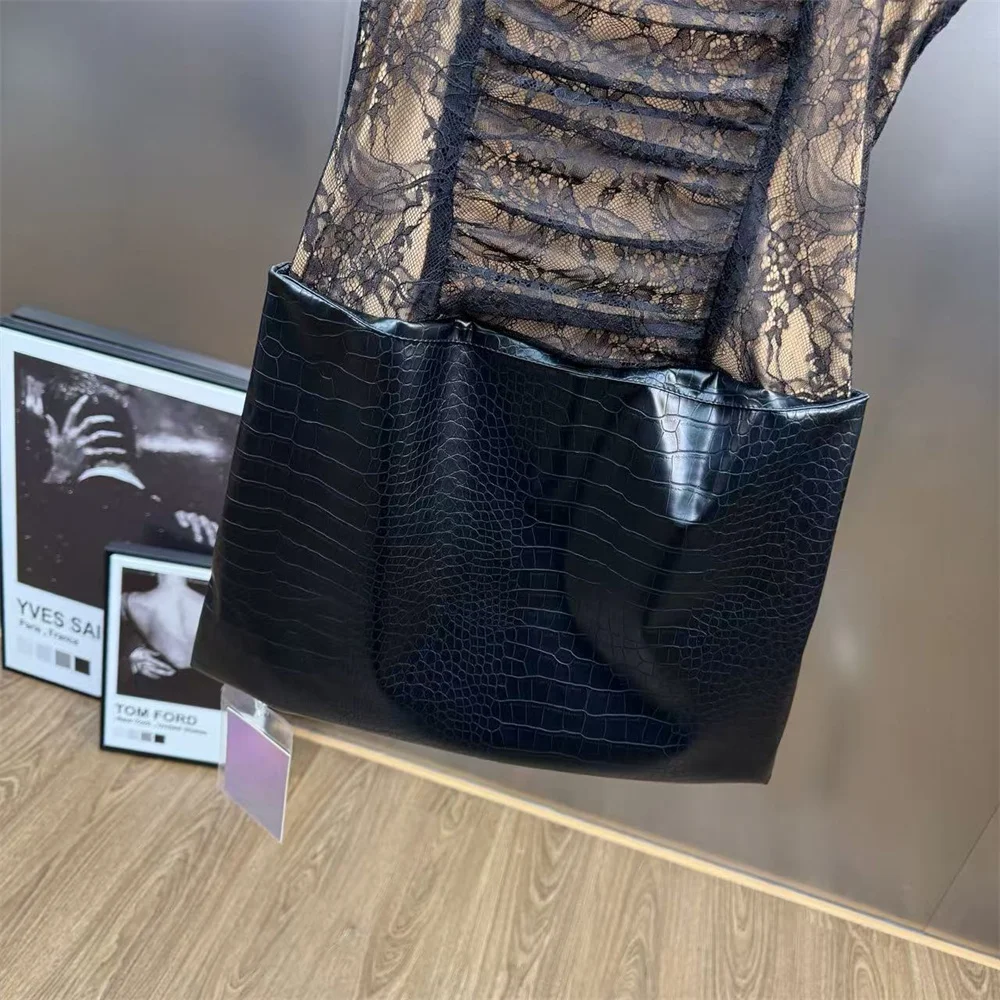 Abito estivo da donna con scollo all'americana 2025 con corsetto con fiocco, gonna aderente da donna sexy, nuovo reggiseno per abito da festa di alta qualità Y2K