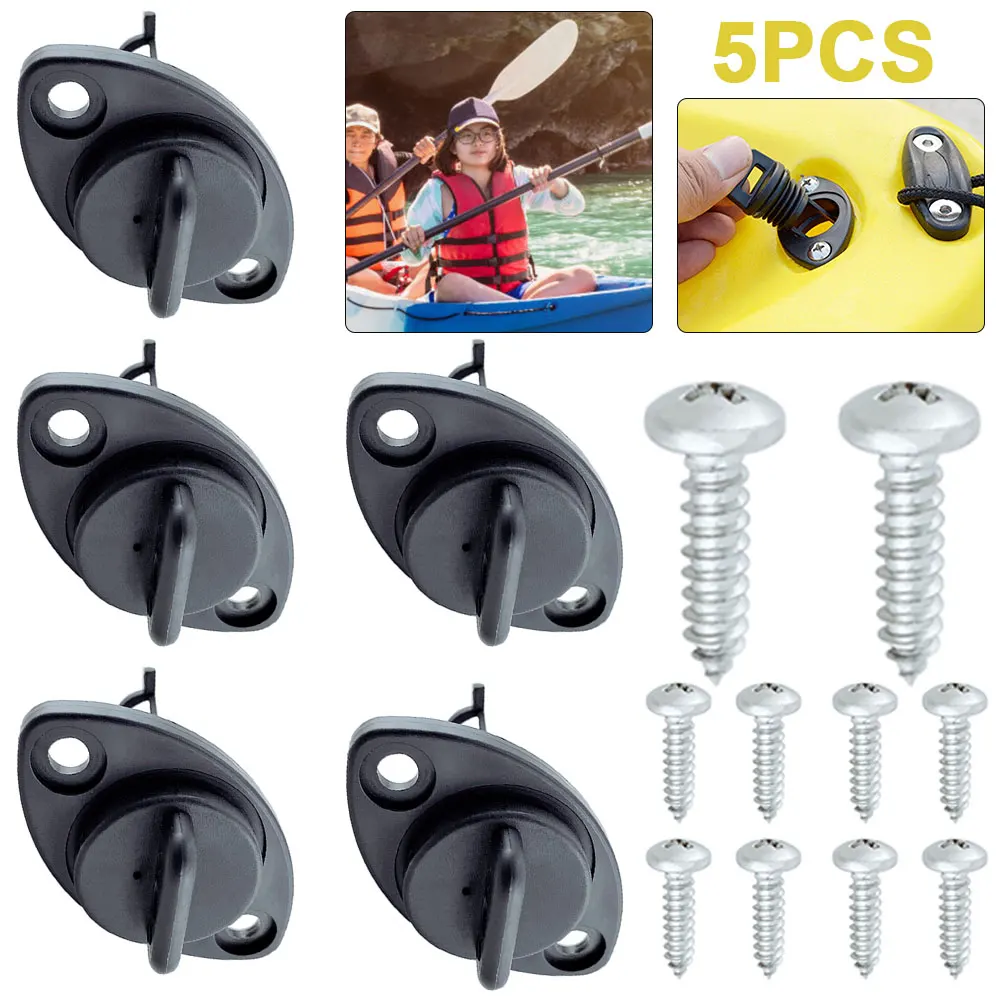 

5Pcs Stainless Steel Marine Boat Oval Drain Plug Raft Screw Sealing Plugs