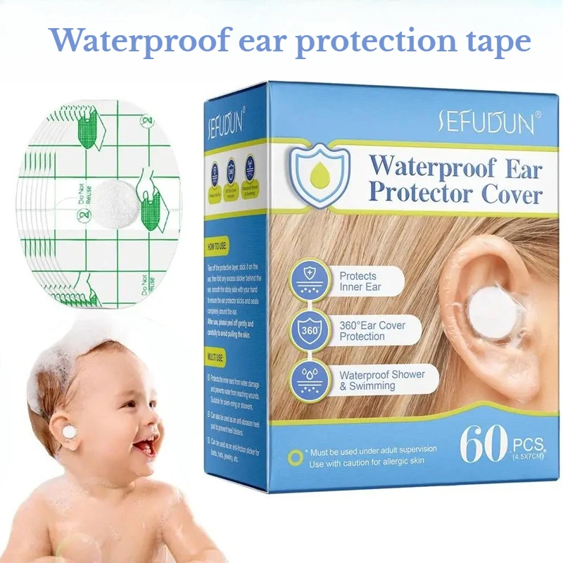 

60 шт. многофункциональные водонепроницаемые повязки для ушей для взрослых и детей, водонепроницаемые беруши для плавания, уход за ушами с горячими источниками