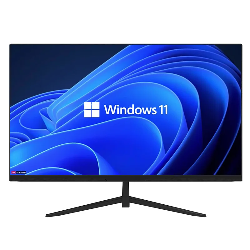 Computador desktop, monitor 4K 24 polegadas 27 polegadas, superfície curvada