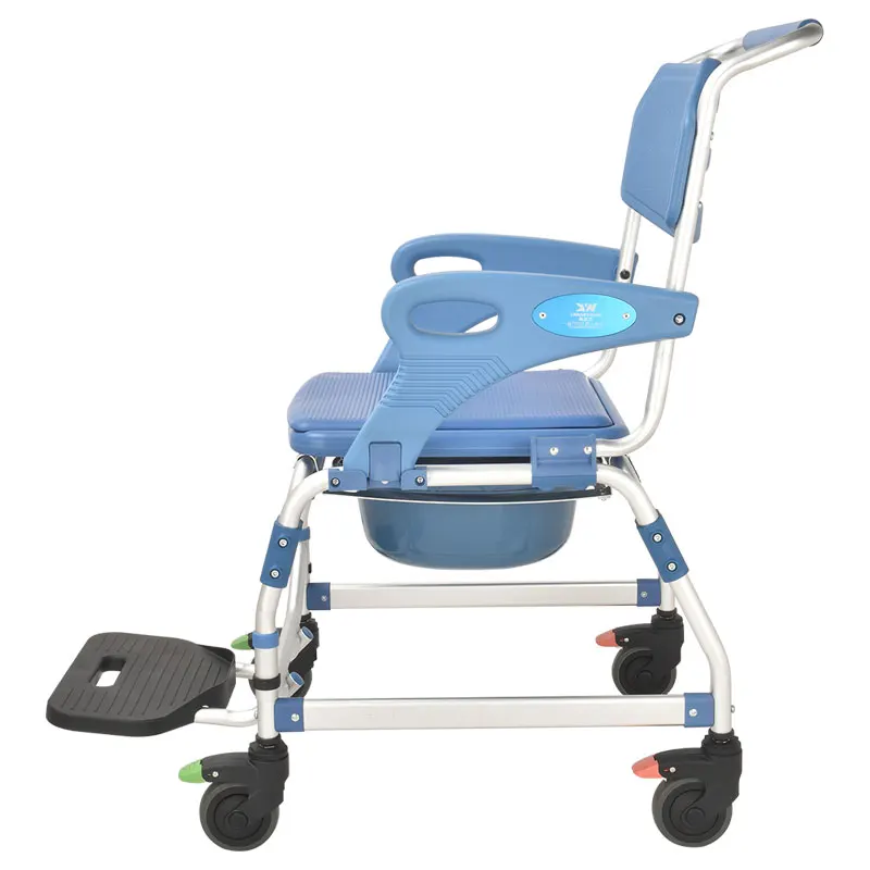 Transfer Bedside Commode Chair Bathroom Toilet Commode Wheel Chair  Elder for Disable